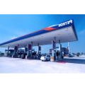 Prefabricated Steel Structure Gas Station Building Petrol Station Canopy Construction